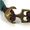 Pulsera Trenzada Cuero con Ancla
