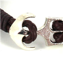 Pulsera Trenzada Cuero con Ancla
