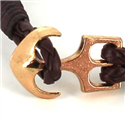 Pulsera Trenzada Cuero con Ancla