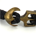 Pulsera Trenzada Cuero con Ancla
