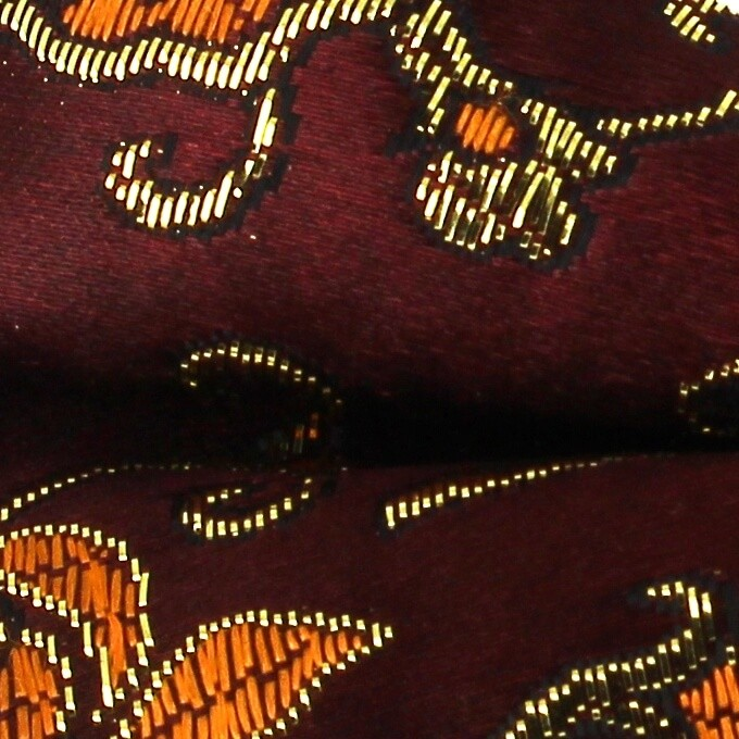 Pajarita Paisley Brillo Granate