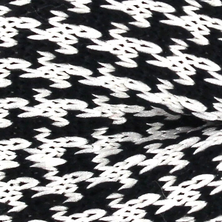 Pajarita Punto Flor de Lis Negra y Blanca