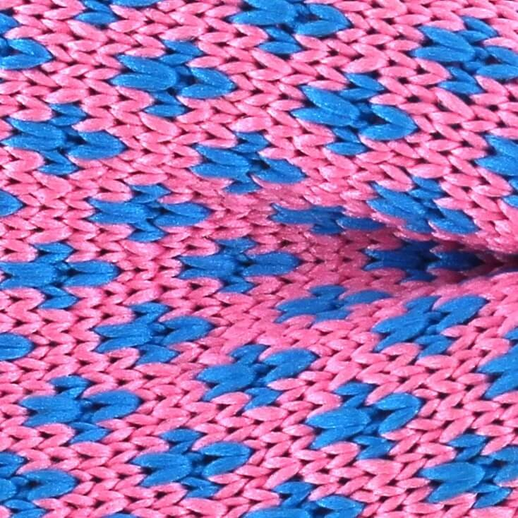 Pajarita Punto Flor de Lis Rosa y Azul