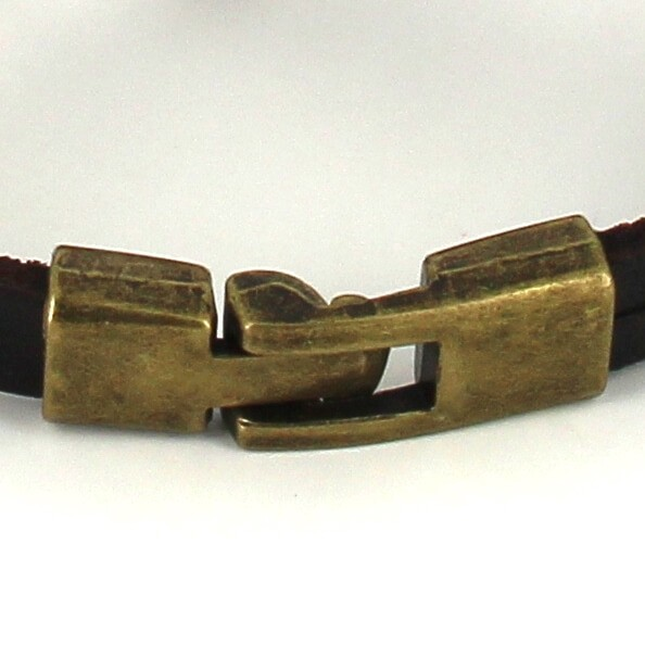 Pulsera Cuero Marrón con Timón