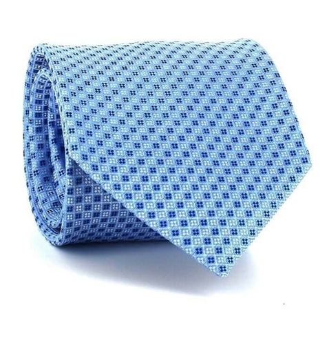 Cravate à carreaux bleus