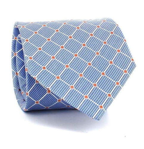 Cravate à carreaux bleu ciel