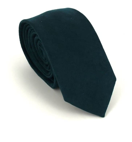 Cravate Étroite en Daim Vert