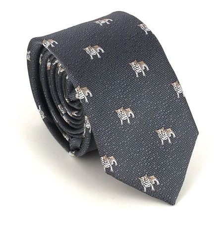 Cravate étroite Bulldog Gris