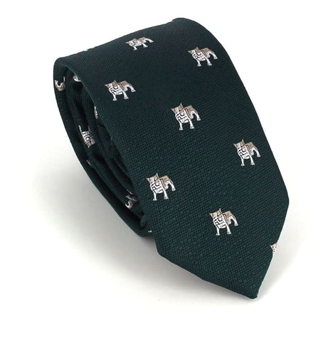 Cravate Étroite Bulldog Vert