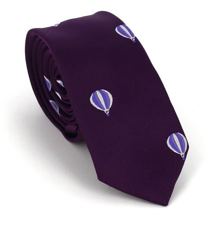 Cravate Étroite Ballons Violettes