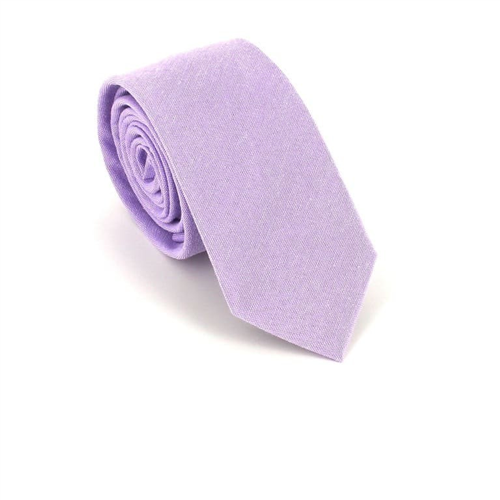 Cravate Étroite Unie Lilas