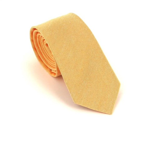 Cravate Étroite Unie Orange