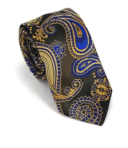 Cravate Étroite Paisley Vert Olive