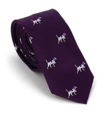 Cravate Étroite Chiens Violettes