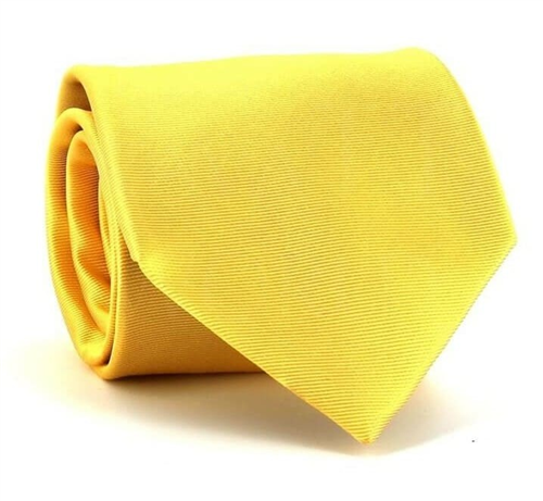 Cravate Unie Jaune à Rayures Horizontales