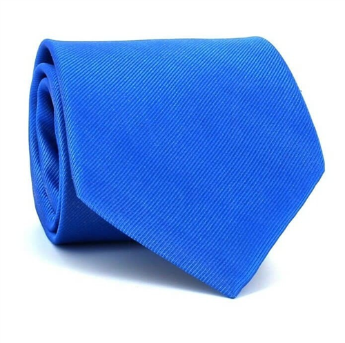 Cravate unie en micro-twill bleu