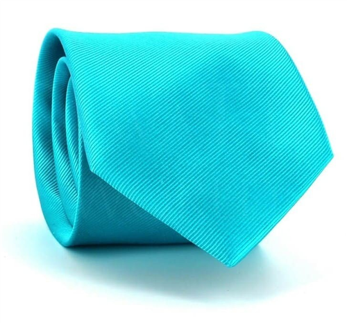 Cravate unie bleu turquoise en micro-twill