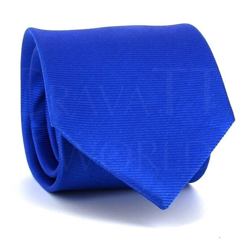Cravate Unie Bleu Twill Horizontal