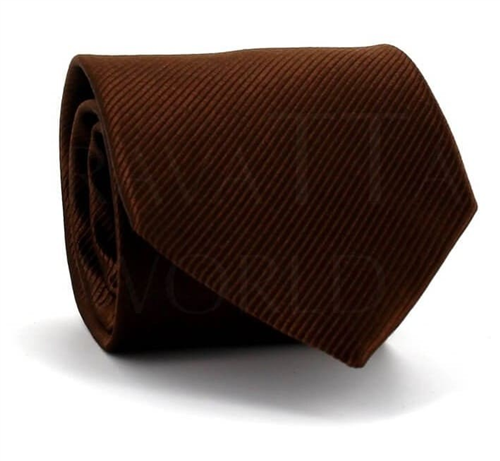 Cravate unie marron
