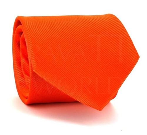 Cravate unie en microtwill orange