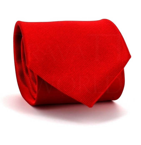 Cravate unie en micro-twill rouge