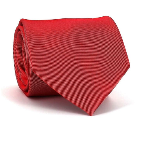 Cravate Unie Rouge Rayure Horizontale