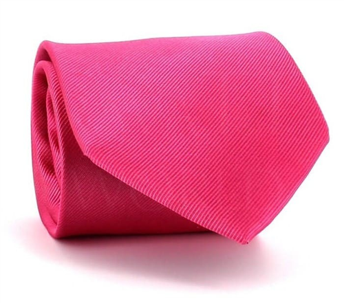 Cravate unie en micro-twill rose