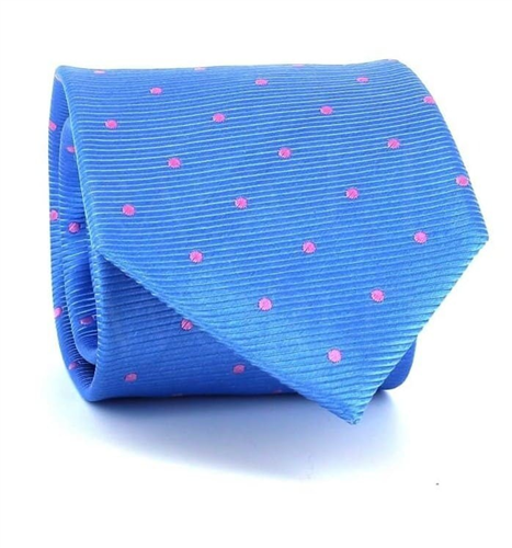 Cravate à pois bleu ciel