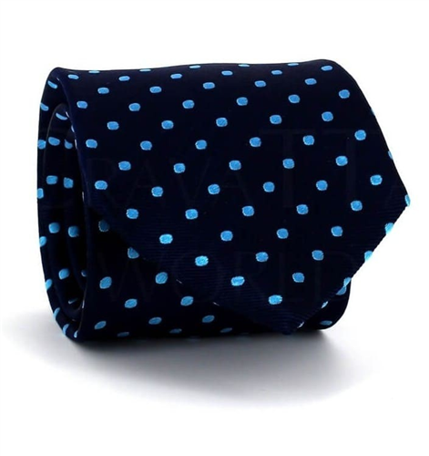 Cravate à pois bleu marine III