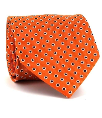 Cravate à pois orange