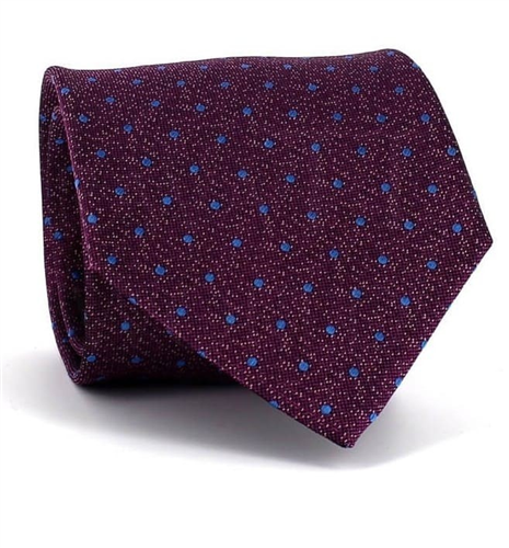 Cravate à pois violettes