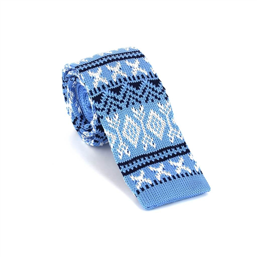 Cravate en tricot imprimé multicolore