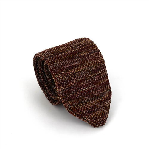 Cravate en tricot chiné multicolore