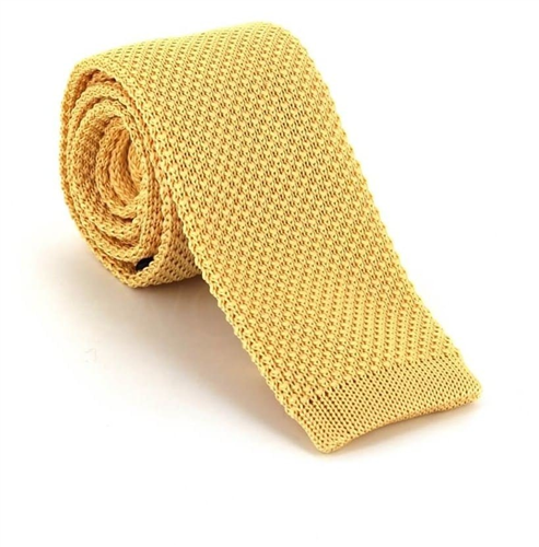 Cravate en tricot unie beige
