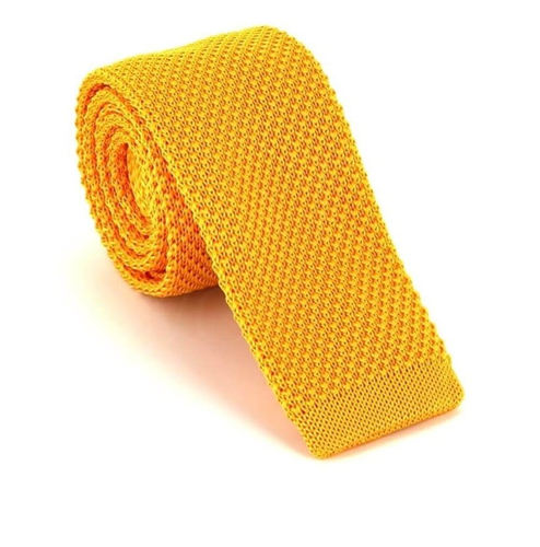 Cravate en tricot unie dorée