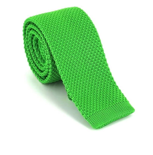 Cravate en tricot unie vert clair