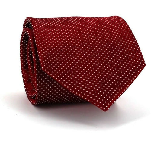 Cravate à pois rouge