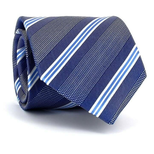 Cravate à Rayures Bleues