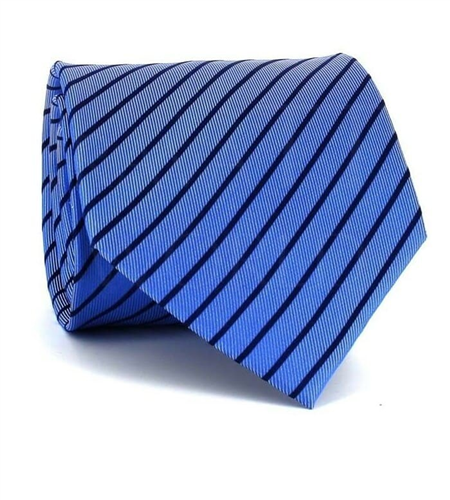 Cravate à Rayures Bleues