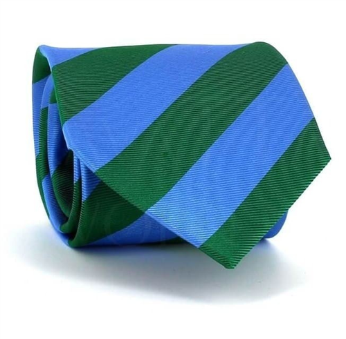 Cravate à Rayures Bleues et Vertes