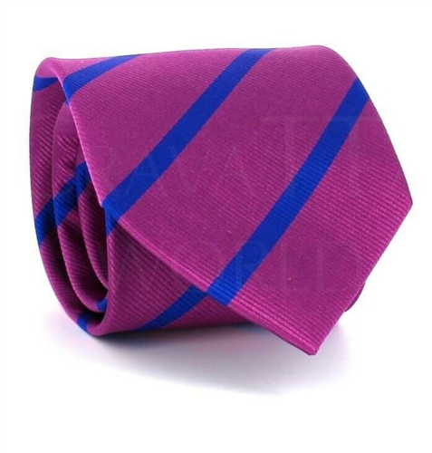 Cravate à rayures fuchsia