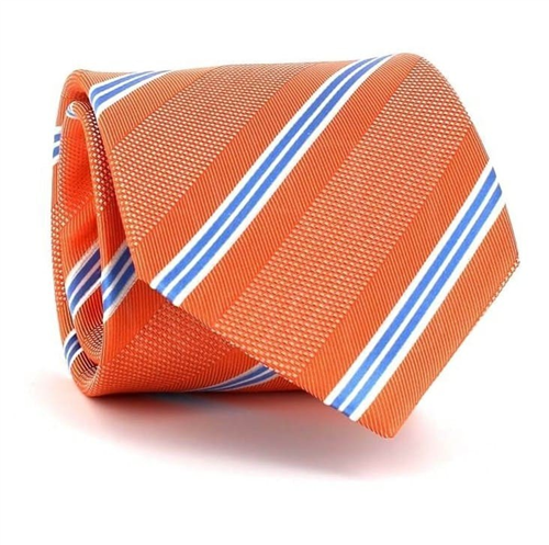 Cravate à Rayures Orange