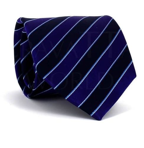 Cravate à Rayures Violettes et Noires