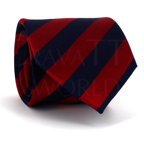 Cravate à Rayures Rouge et Bleu