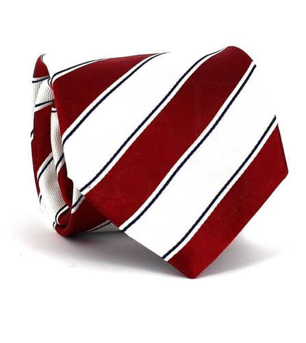 Cravate à Rayures Rouge et Blanche