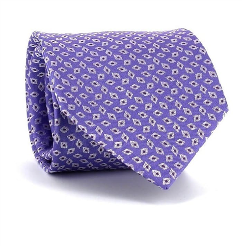 Cravate à losanges violettes