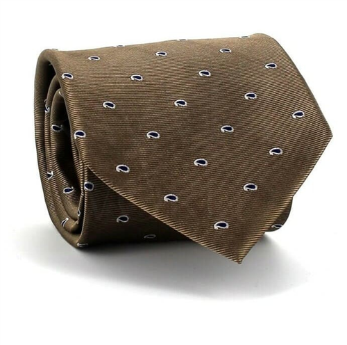 Cravate en soie Paisley Ocre