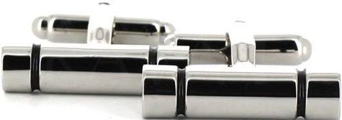 Boutons de Manchette Émaillée Cylindrique II