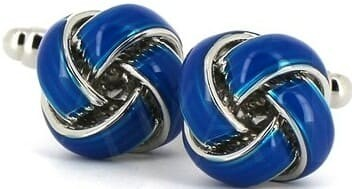 Boutons de Manchette Nœuds Bleus II