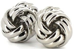 Boutons de Manchette 4 Nœuds Double Rayure